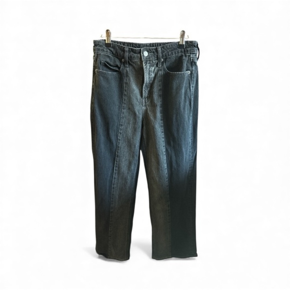 Old Navy Size 4  Relaxed Fit Jeans in Black Extra High-Rise Sky High Wide Leg